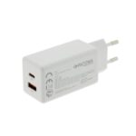 PATONA Premium GaN PD65W Adaptateur blanc 1xUSB-C 1xUSB-A PD3.0 QC3.0 – Image 2